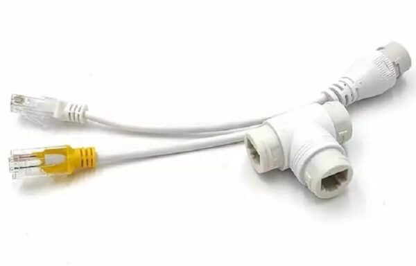 MakWorld® POE Splitter/Multiplexer 2-in-1 Network Cabling Connector Three-Way RJ45 Connector For HD IP Camera CCTV Accessories