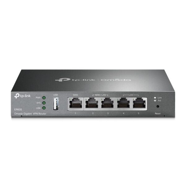 ER605 (TL-R605) | Multi-WAN Wired VPN Router | Up to 4 Gigabit WAN Ports | SPI Firewall SMB Router | Omada SDN Integrated | Load Balance | Lightning Protection
