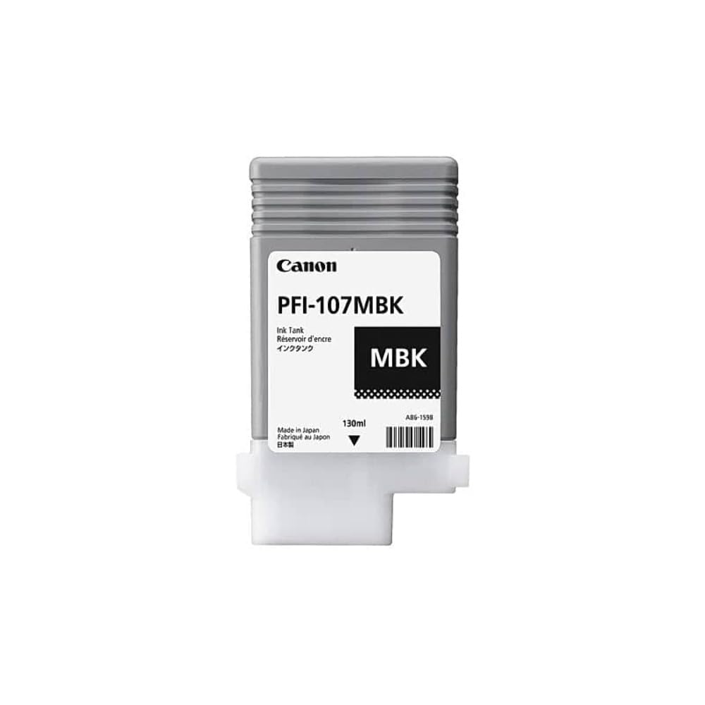 Canon PFI-107 130ml Ink Tank for Canon iPF680/685/780/785, Matte Black