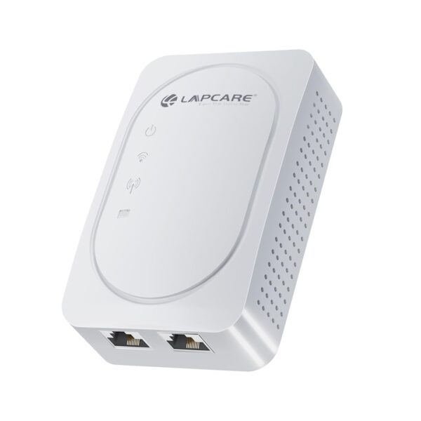 LAPCARE 300Mbps Wi-Fi Range Extender with Dual LAN Ports | High-Speed 2.4GHz Signal Booster for Home & Office | WPS Setup, Wide Compatibility, Reliable Coverage (LRE-602)