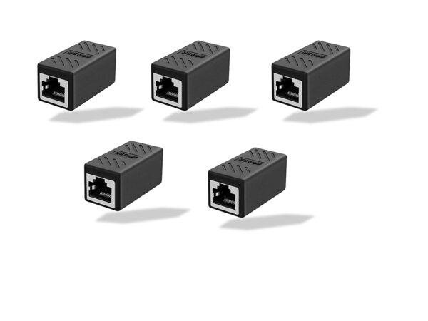 SPYTEK RJ45 Coupler Ethernet Coupler Cat7, Cat6 Cat5e RJ45 8P8C Inline LAN Coupler Ethernet Extender Adapter Adsl Extension Jointer Extending The Ethernet Cables Female to Female Connector (Pack -5)
