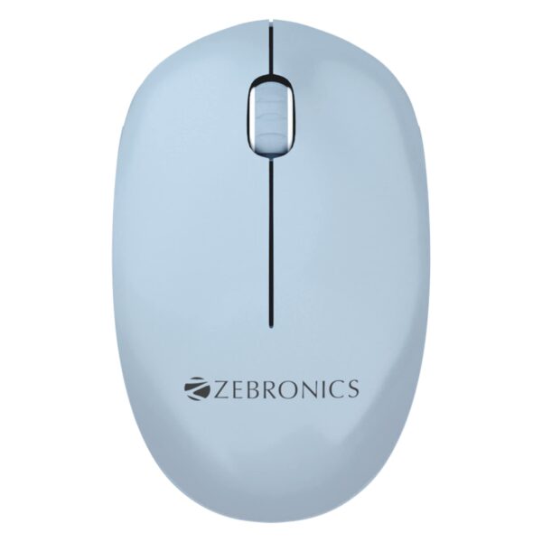 ZEBRONICS Cheetah Wireless Mouse with 1600 DPI, High Accuracy, Precise Usage, 3 Buttons, Ergonomic and Comfortable Design (Blue)