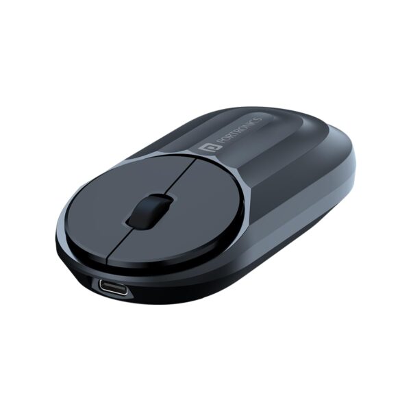Portronics Toad 6 Bluetooth Wireless Mouse with 2.4 GHz USB Receiver, Multi-Device Pairing, Built in Battery, 1200 DPI Sensor(Black)