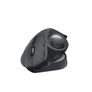 Logitech MX Ergo S Advanced Wireless Trackball Mouse with Free Adobe Subscription, USB-C Rechargeable Wireless Ergonomic Mouse with Bluetooth and Encrypted Dongle, 6 Programmable Buttons, for PC/Mac