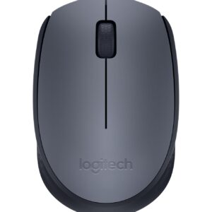 Logitech M170 Wireless Mouse, 2.4 GHz with USB Mini Receiver, Optical Tracking, 12-Months Battery Life, Ambidextrous PC/Mac/Laptop - Grey/Black