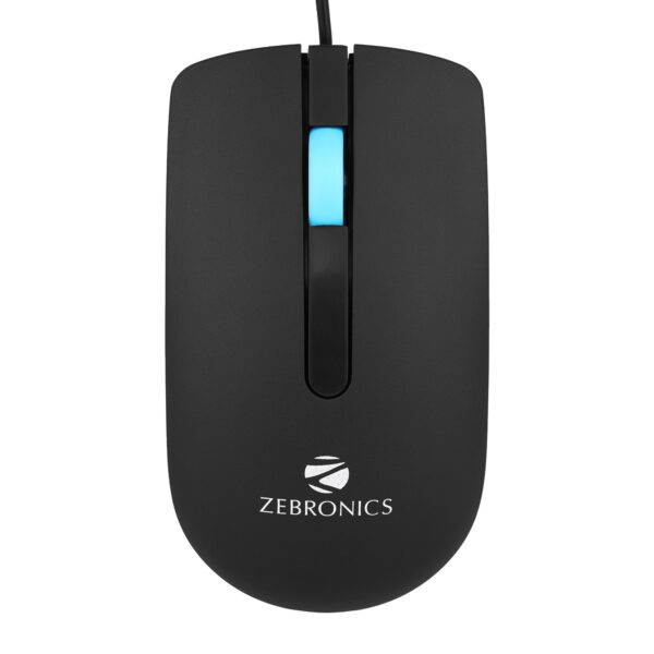 ZEBRONICS Juggle Wired Optical Mouse with 3 Buttons, High Precision, 1200 DPI, Works on Most Surfaces, USB Interface, 1m Cable Length