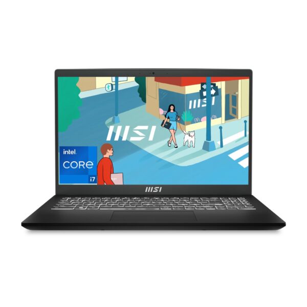 MSI Modern 15, Intel 13th Gen. i7-1355U, 40CM FHD 60Hz Laptop (16GB/512GB NVMe SSD/Windows 11 Home/Iris Xe Graphics/Classic Black/1.7Kg), B13M-288IN