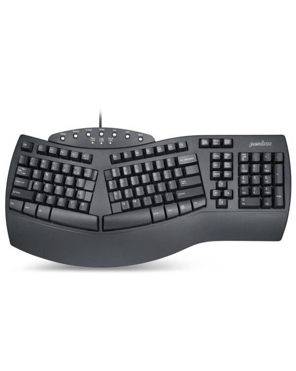 Perixx PERIBOARD-512 Wired Natural Ergonomic Design Split Keyboard (Black - Bulky Size 19.09"x9.29"x1.73")