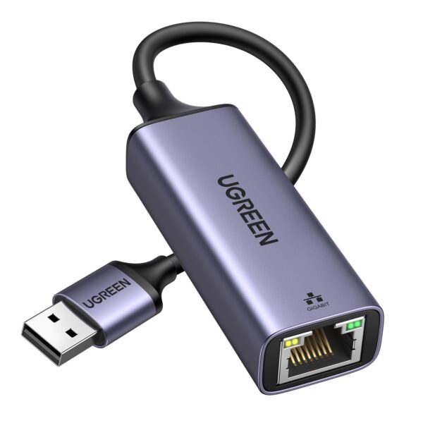 UGREEN USB Ethernet Adapter Aluminum USB 3.0 to Network Gigabit RJ45 LAN 10/100/1000 Mbps Adapter Converter Compatible for Nintendo Switch, MacBook, Mac Pro Mini, iMac, XPS, Surface Pro, Notebook, PC