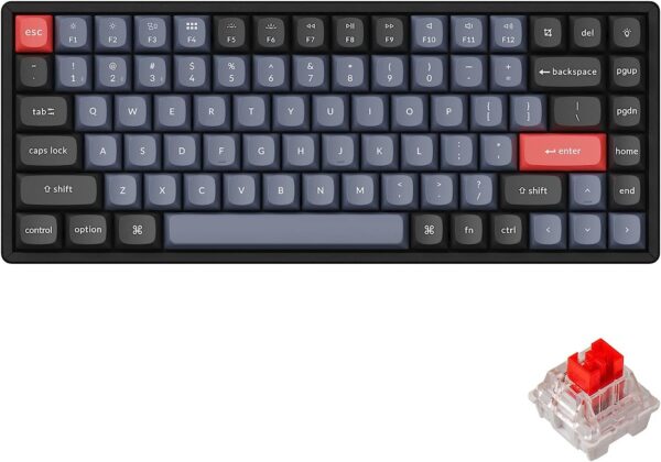 Keychron K2 Pro QMK/VIA Wireless Mechanical Keyboard/Fully Assembled (Hot-Swappable) / RGB Backlight Aluminum K Pro Red/Black