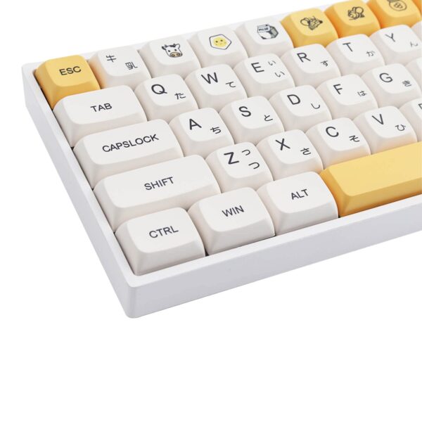 Hyekit Pbt Keycaps - 137 Keys, Dye-Sublimation, XDA Profile, Cute Japanese Keycaps for Cherry, Gateron MX Switches, Mechanical Keyboards, USB-C