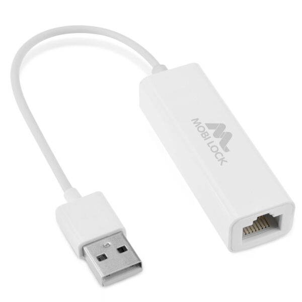 USB Ethernet (LAN) Network Adapter Compatible with Laptops, and All USB 2.0 Compatible Computers Including Windows 7 to 11, Vista, All Mac OS X, and macOS - by Mobi Lock