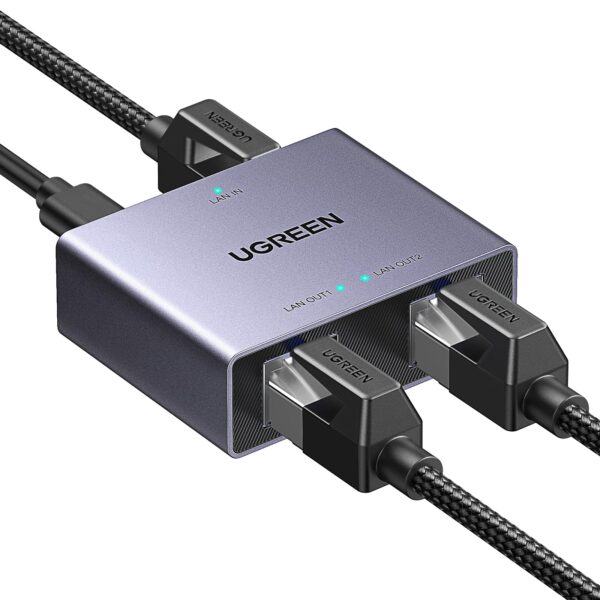UGREEN Ethernet Splitter 1 to 2 1000Mbps New