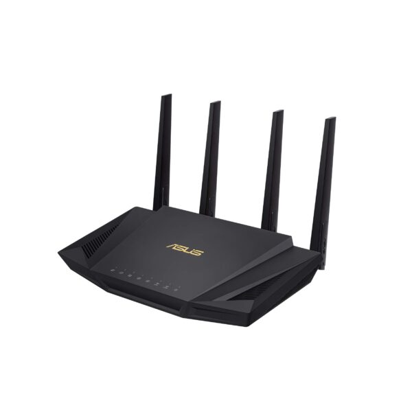Asus Ax3000 Dual Band WiFi 6 (802.11Ax) 2402 Mbps Router Supporting Mu-Mimo & Ofdma Technology, with Aiprotection Pro Network Security, Compatible with Aimesh WiFi System, Black(2402 Mbps)