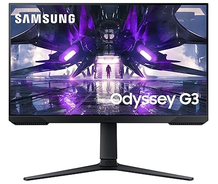 Samsung 27-Inch(68.4 cm) FHD Odyssey G3 Gaming, 165 Hz, 1ms Flat LED Monitor, 1920 X 1080 Pixels, Height Adjustable Stand, Bezel-Less, Eye-Saver, AMD Freesync Premium (LS27AG322NWXXL, Black)