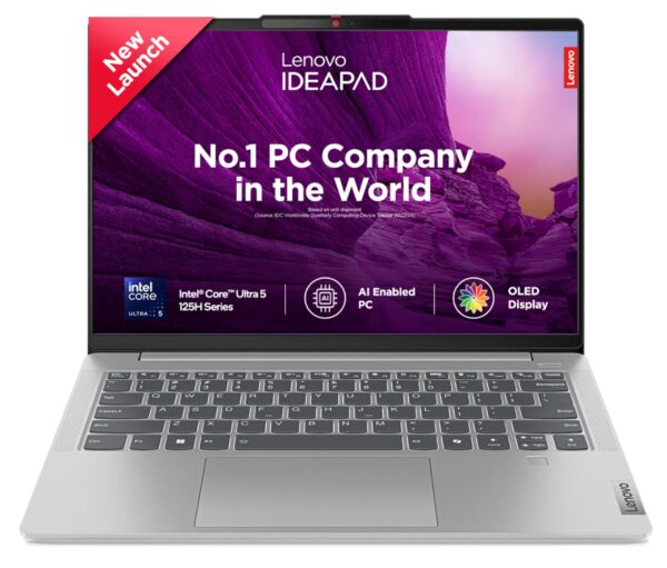 Lenovo IdeaPad Slim 5 Intel Core Ultra 5 125H Built-in AI 14" (35.5cm) WUXGA-OLED 400Nits Thin & Light Laptop (16GB/1TB SSD/Win 11/MSO 21/FHD+IR Cam/1Yr ADP Free/3Mon Game Pass/Grey/1.4Kg), 83DA0049IN