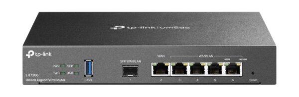TP-Link ER7206 Multi-WAN Professional Wired Gigabit VPN Router Increased Network Capacity SPI Firewall Omada SDN Integrated Load Balance Lightning Protection