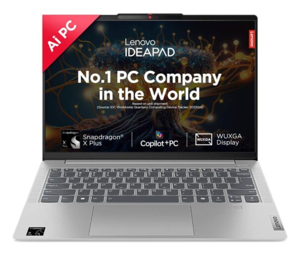 Lenovo IdeaPad Slim 5 Snapdragon X Plus X1P-42-100 (16GB RAM/1TB SSD/Integrated Qualcomm Adreno/Copilot+ PC/WUXGA IPS Display/14 (35.5cm)/Windows 11/MS Office 2021/Grey/1.89Kg), 83HL0035IN AI Laptop